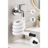 CinaMax WC Hortum Matik Beyaz Spiralli Hortum WC Taharet Matik Esnek Klozet Taharet Hortumu