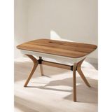 Çınar Açılır Valencia Ahşap Ayak 130X80 Masa (Açılımış Ölçüsü 165X80) - Ahşap Desenli - 130 X 80