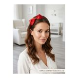 Çınar Aksesuar Kırmızı Saten Büyük Fiyonklu Lohusa Tacı - Baby Shower & Doğum Fotoğrafçılığı