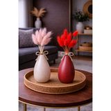 Çınar Asyada Home Tozpembe-Kırmızı Lagurus Bunny Tail Grass 2 Demet 10'lu 30-40 cm Şoklanmış Çiçek Pamuk Otu Kurutulmuş Çiçek - Toz Pembe - Kırmızı
