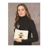Çınar Bez Çanta Clutch This Is For Me Kanvas Makyaj Çantası