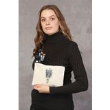 Çınar Bez Çanta Clutch You Are Enough Kanvas Makyaj Çantası