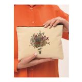 Çınar Bez Çanta Clutch You Are Set Free Kanvas Makyaj Çantası