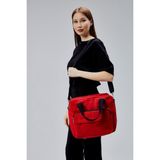 Çınar Bez Çanta Nora Bag Kırmızı 300 gr Kanvas Kumaş Çok Fonksiyonlu El Kol Omuz Çantası 33x30x10cm