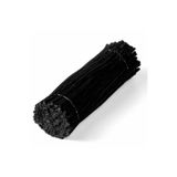 Çınar Çiçekçilik & Malzeme 100 Adet 8mm Siyah Şönil 30cm, Tüylü Peluş Kadife Tel, El İşi, Çiçek, Hediye, Süsleme, Okul, Etkinlik