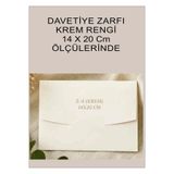 Çınar DAVETİYE ZARFI KREM 14X20 cm (50 adet)