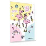Çınar Defter A4 Okul Defteri 60 Yaprak Çizgili Flamingo Desenli