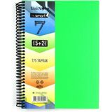 Çınar Defter I'am Smart Plastik Kapak 175 Yaprak 5+2 Bölmeli Spiralli A4 Defter