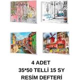 Çınar Dizayn Büyük Boy Resim Defteri 4 Adet