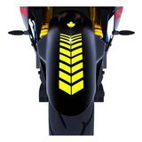 Çınar Extreme 2 Adet 25x8 cm Sport Motosiklet Çamurluk Floresan Sarı Kask Sticker