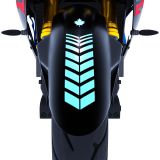 Çınar Extreme 2 Adet Sport Motosiklet Çamurluk Nane Yeşili Kask Sticker