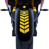 Çınar Extreme 2 Adet Sport Motosiklet Çamurluk Reflektif Sarı Kask Sticker