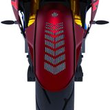 Çınar Extreme 2 Adet Sport Motosiklet Çamurluk Siyah Karbon Fiber Dokulu 25x8 cm Kask Sticker