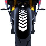 Çınar Extreme 2 Adet Sport Motosiklet Çamurluk Süt Beyaz 25x8 cm Kask Sticker