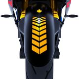 Çınar Extreme 2 Adet Sport Motosiklet Çamurluk Taksi Sarısı Kask Sticker
