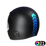 Çınar Extreme 2 Adet Sport Tasarımlı Reflektif Floresan Parlak Düz Özel Renkler Kask Araba Ayna Sticker