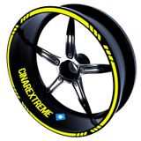 Çınar Extreme 4 Parçalı Kesikli Tasarımlı Floresan Sarı Jant Şeridi Sticker