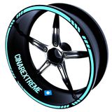 Çınar Extreme 4 Parçalı Kesikli Tasarımlı Nane Yeşili Jant Şeridi Sticker