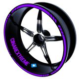 Çınar Extreme 4 Parçalı Kesikli Tasarımlı Patlıcan Moru Jant Şeridi Sticker