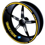 Çınar Extreme 4 Parçalı Kesikli Tasarımlı Reflektif Sarı Jant Şeridi Sticker