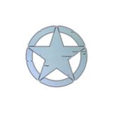 Çınar Extreme Büyük Boy Eskitilmiş Askeri Yıldız Reflektif Sticker