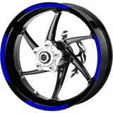 Çınar Extreme Double Stripe Reflektif Mavi Jant Şeridi Sticker
