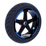 Çınar Extreme Double Stripe Tasarımlı Azur Mavi Jant Şeridi Sticker