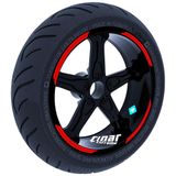 Çınar Extreme Double Stripe Tasarımlı Bayrak Kırmızı Jant Şeridi Sticker
