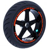 Çınar Extreme Floresan Turuncu Moto GP Stili Jant Şeridi Sticker