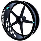 Çınar Extreme Gp Flag Damalı Süt Beyaz İç Jant Şeridi Sticker