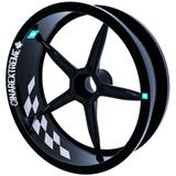 Çınar Extreme Gp Flag Damalı Yaldızlı Gümüş İç Jant Şeridi Sticker