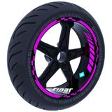 Çınar Extreme Gül Pembesi Moto GP İç Dış Jant Şeridi Takım Sticker
