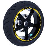 Çınar Extreme Moto GP Yarış Bayraklı Reflektif Sarı Jant Şeridi Sticker