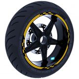 Çınar Extreme Moto GP Yarış Bayraklı Yaldızlı Gold Jant Şeridi Sticker