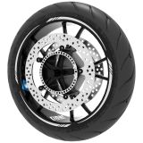 Çınar Extreme Reflektif Beyaz Gri 4 Parçalı Keskin Jant Şeridi Sticker