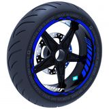 Çınar Extreme Reflektif Mavi Moto GP İç Dış Jant Şeridi Takım Sticker