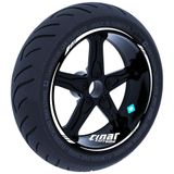 Çınar Extreme Süt Beyaz 4 Parçalı Keskin Jant Şeridi Sticker