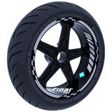 Çınar Extreme Yaldızlı Gümüş Moto GP İç Dış Jant Şeridi Takım Sticker