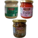 Çınar Food 3'lü 210 cc Meze Seti (1 Adet Ajvar Sos, 1 Adet Dereotlu Humus, 1 Adet Turp Otu ve Cibes) - 190 g