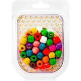 Çınar Kiddy World Ahşap Boncuk Küçük - 4 Kutu - Çok Renkli