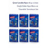 Çınar Lavabo Açıcı 40 Gr X 6 Adet – Güçlü Gider Açıcı Boru Tıkanıklık Temizleyici Set