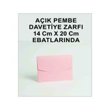 Çınar PEMBE DAVETİYE ZARFI (50 ADET)