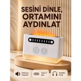 Çınar Toptan Ticaret 8 Çeşit Beyaz Gürültülü Kablosuz Hoparlör ve Renkli Alev Efektli Gece Lambası