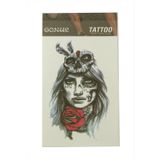 Çınar Toptan Ticaret Gül Kuru Kafa Tattoo Dövme Sticker