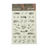 Çınar Toptan Ticaret Kalp Balık Tattoo Dövme Sticker