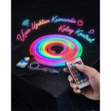 Çınar Toptan Ticaret popüler 3 Metre RGB Akıllı Neon LED Şerit Işık Telefon ve Kumanda Kontrollü Ambiyans Aydınla