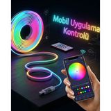 Çınar Toptan Ticaret popüler Akıllı RGB LED Neon Şerit Işık 3M USB Bağlantılı Uzaktan Kumanda ve Mobil Uygulama