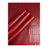 ÇINARASYADAHOME Kırmızı Gazete Desenli Gold Yazılı Buket Ambalaj Kağıdı Retro Şık Çiçek Hediye Paketi 57x57 4 Adet