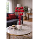 ÇINARASYADAHOME Kırmızı Şoklanmış Yabani Enginar 50-60 cm 10-12 Kafa, Uzun Ömürlü Dekoratif Kuru Çiçek