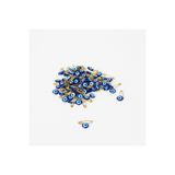 ÇINARASYADAHOME Mavi Renkli Mini Nazar Boncuğu ve İğnesi 5 Adet Yeni Doğan ve Hediyelik İçin Uygun 1 x 1,5cm